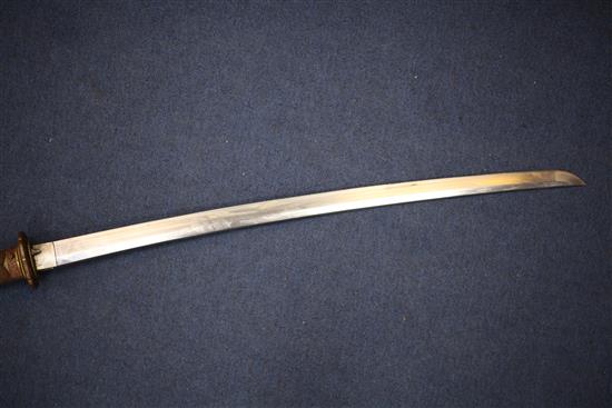 A Japanese WWII naval katana,